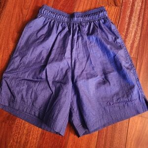 Vintage Womans Blue Champion Fully Lined Shorts Size Xs With Pockets